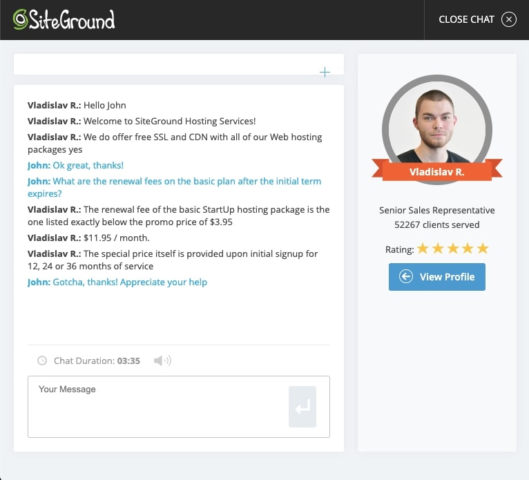 SiteGround Support