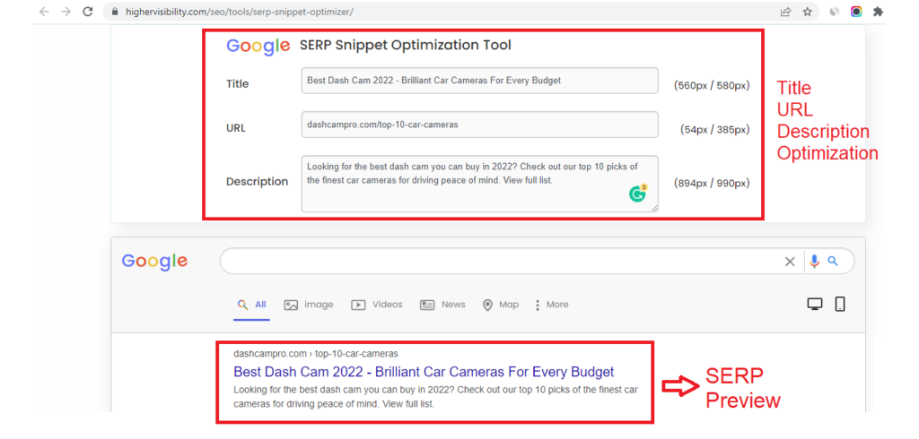 SEO Snippet Optimization Tool